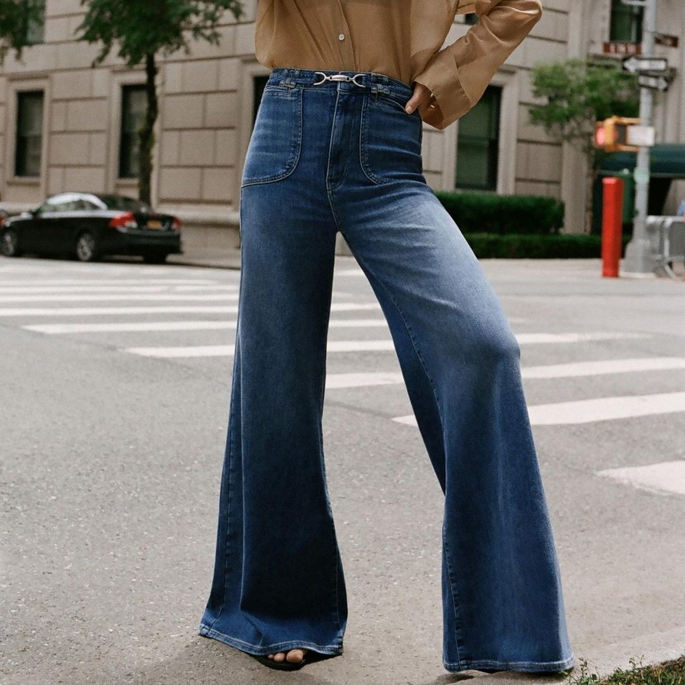 NWT Anthropologie Pilcro Uptown High-Rise Wide Leg Jeans